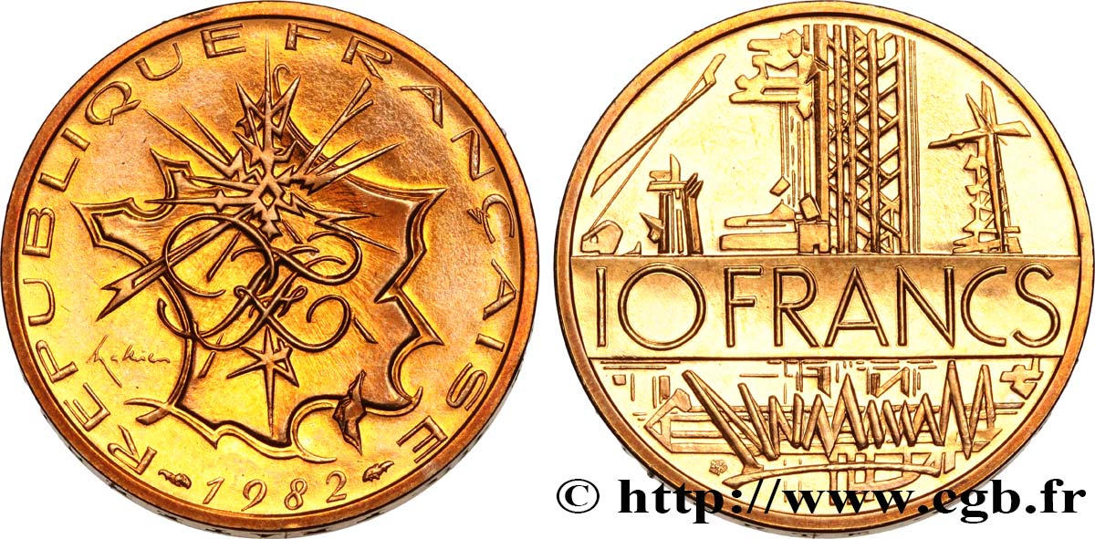 10 francs Mathieu, Tranche B 1982 Pessac F.365/10 MS 
