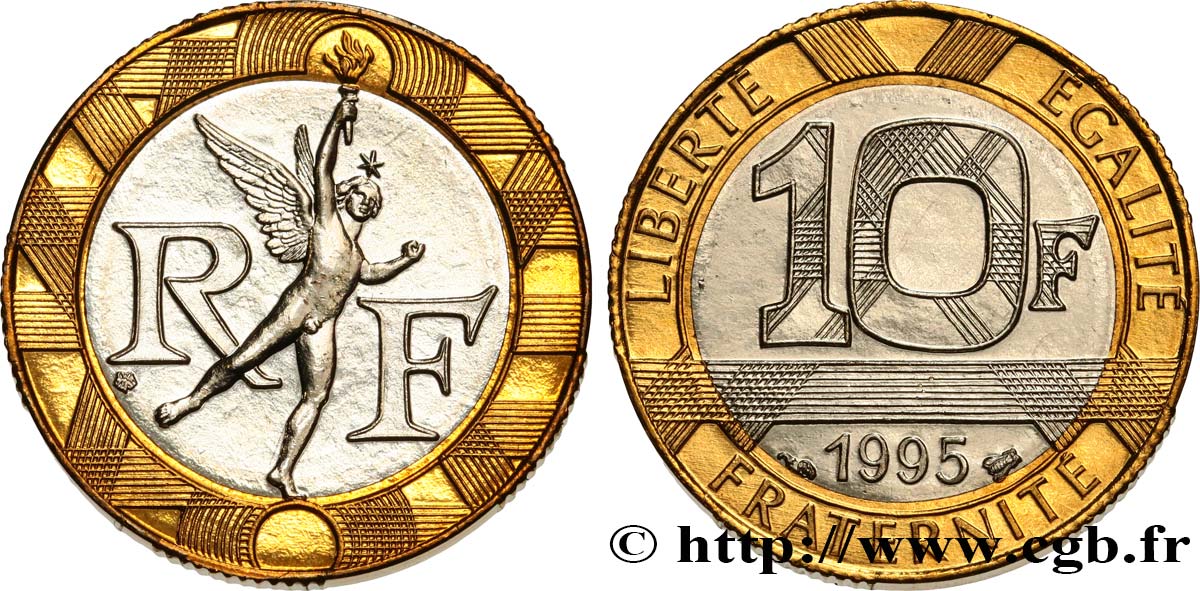 10 francs Génie de la Bastille 1995 Pessac F.375/12 MS63 