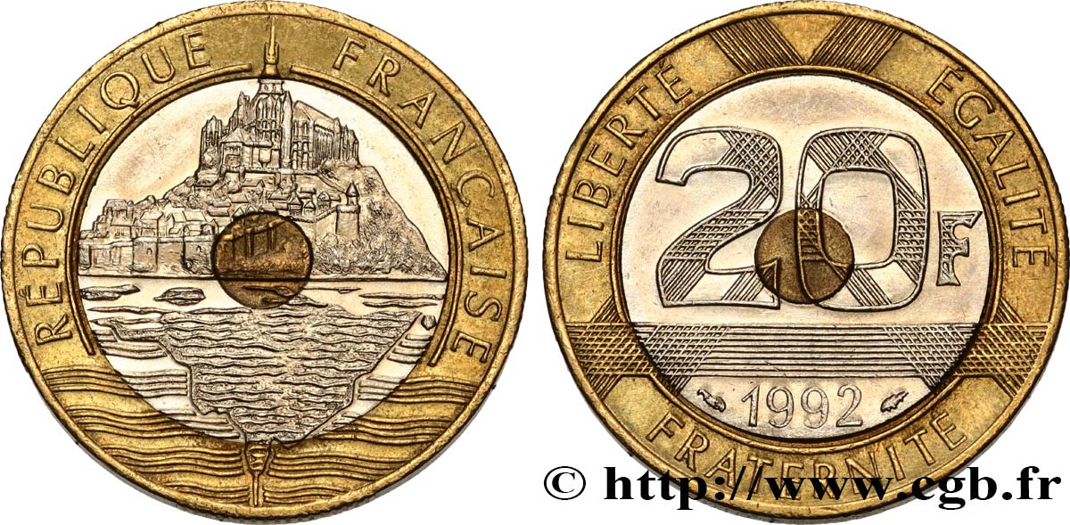 20 francs Mont Saint-Michel 1992 Pessac F.403/4 EBC60 