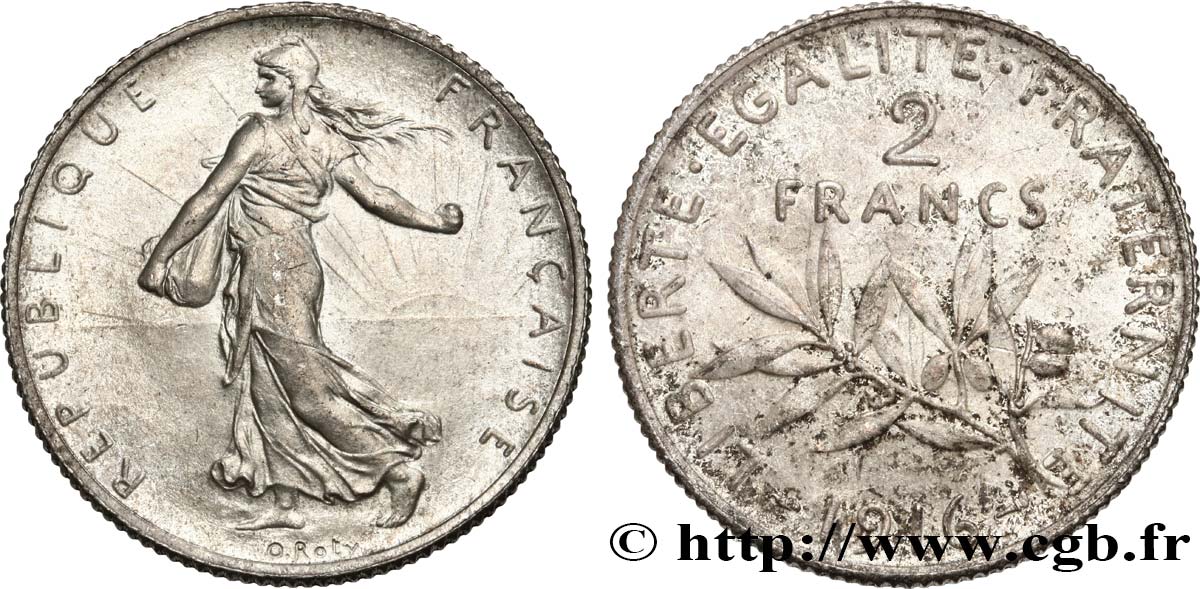 2 francs Semeuse 1916  F.266/18 SPL 