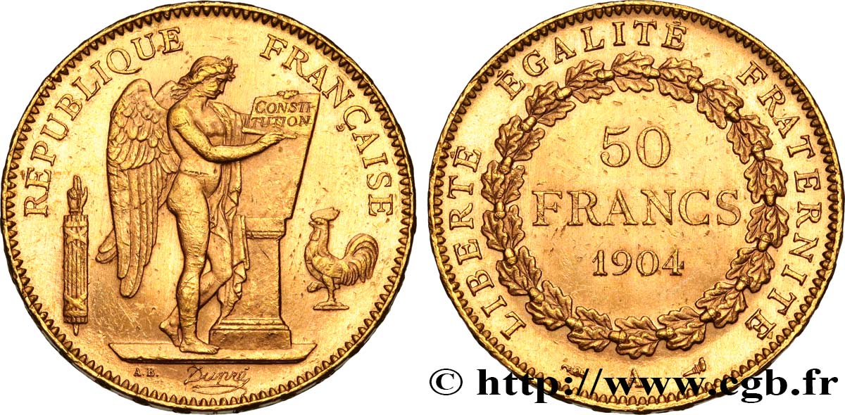 50 francs or Génie 1904 Paris F.549/6 SPL62 