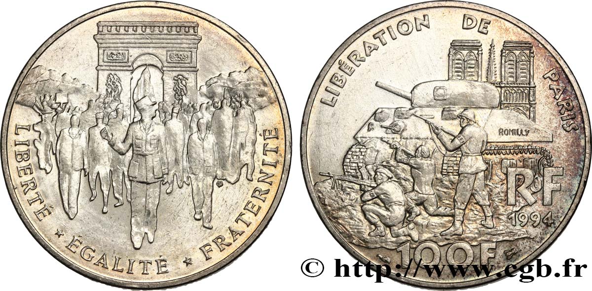 100 francs Libération de Paris 1994  F.462/2 SUP 