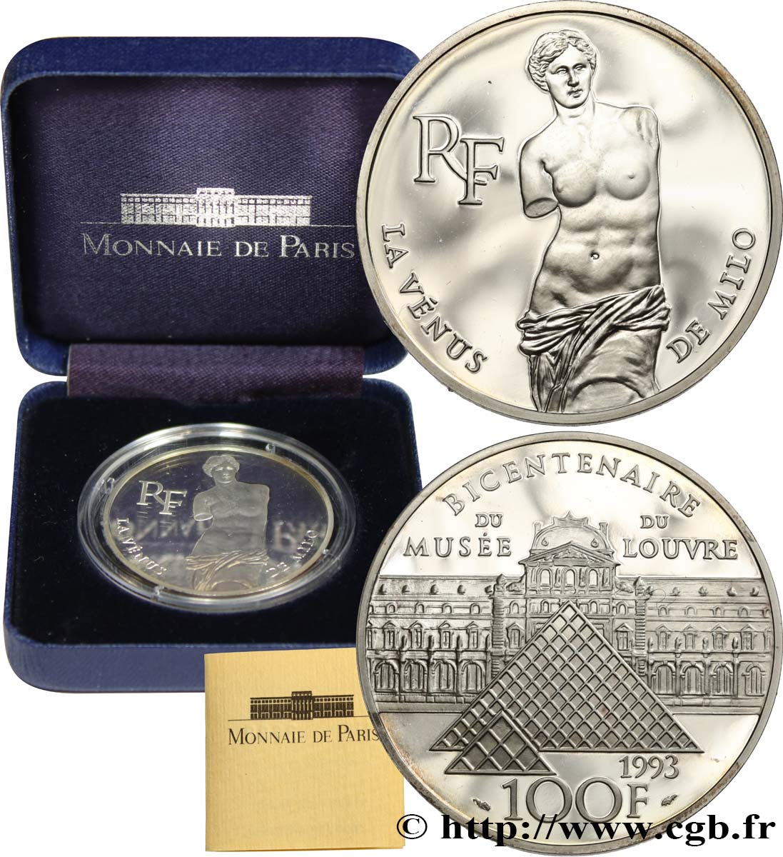 Belle Epreuve 100 francs - Vénus de Milo 1993  F.1624 1 FDC 