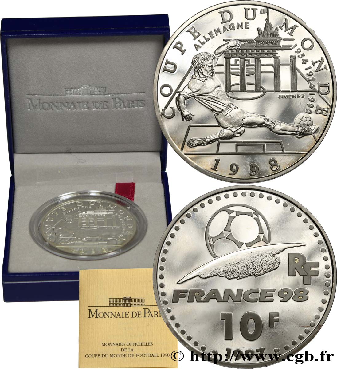 Belle Épreuve 10 francs - Allemagne 1997 Paris F5.1308 1 fST 