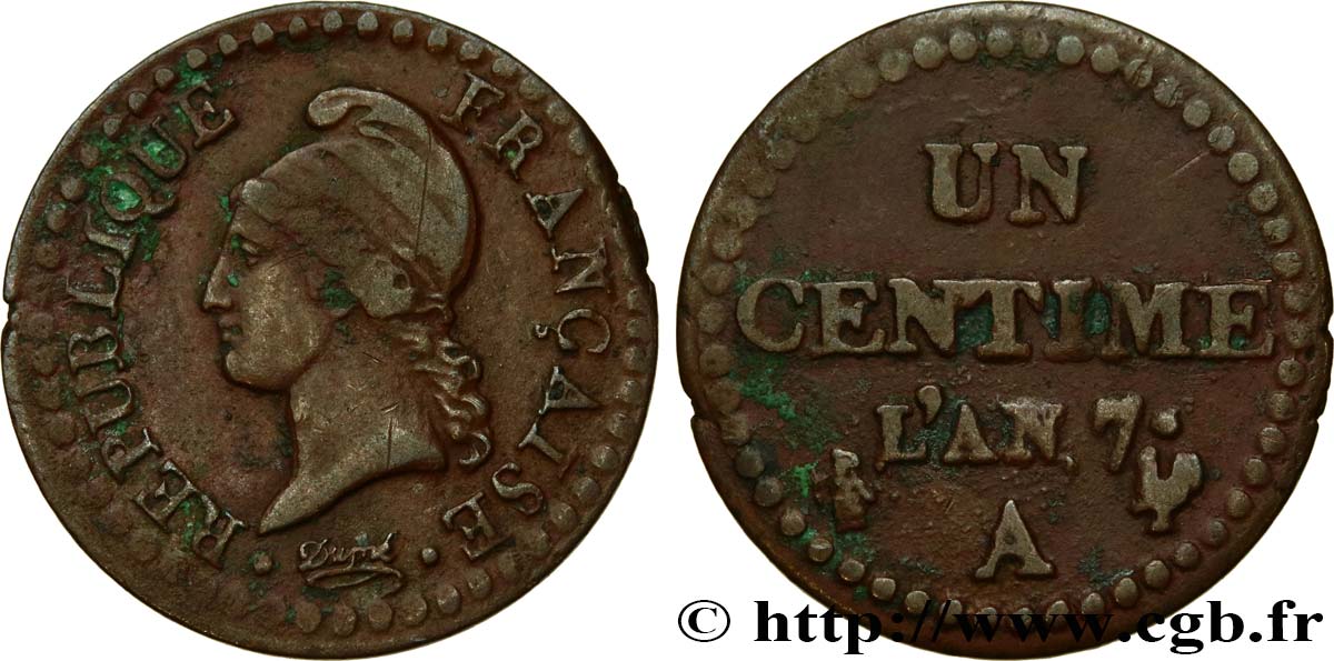 Un centime Dupré, grand 7 1799 Paris F.100/16 BC20 