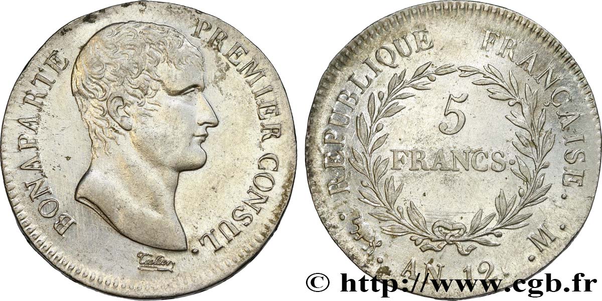 5 francs Bonaparte Premier Consul 1804 Toulouse F.301/20 VZ 