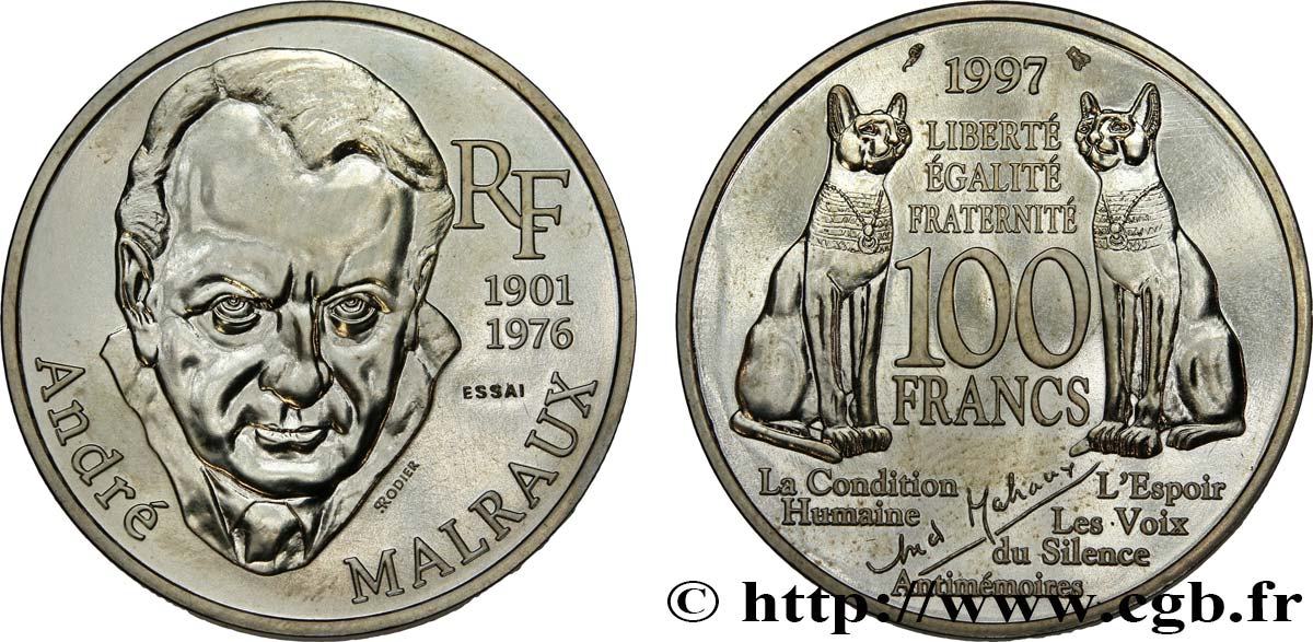 Essai de 100 francs Malraux 1997 Paris F.465/1 SPL64 