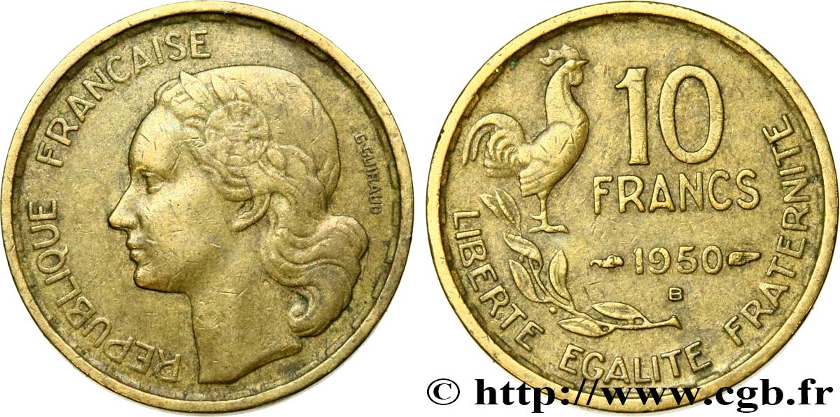 10 francs Guiraud 1950 Beaumont-Le-Roger F.363/3 TB35 