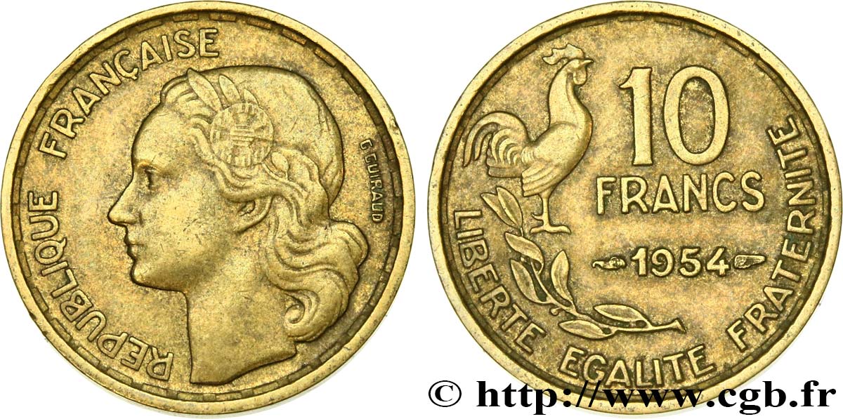 10 francs Guiraud 1954  F.363/10 SS45 
