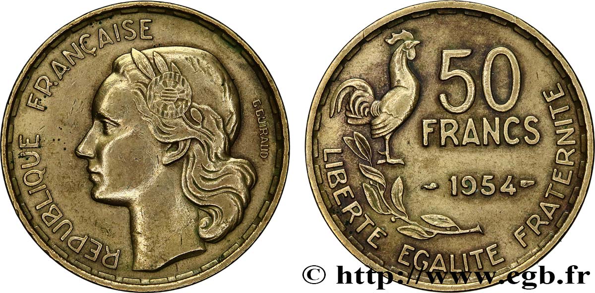 50 francs Guiraud 1954  F.425/12 MBC 