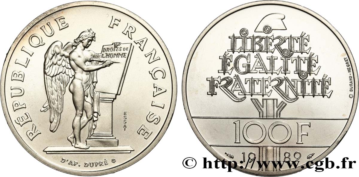 Essai de 100 francs Droits de l Homme 1989 Pessac F.457/1 FDC 