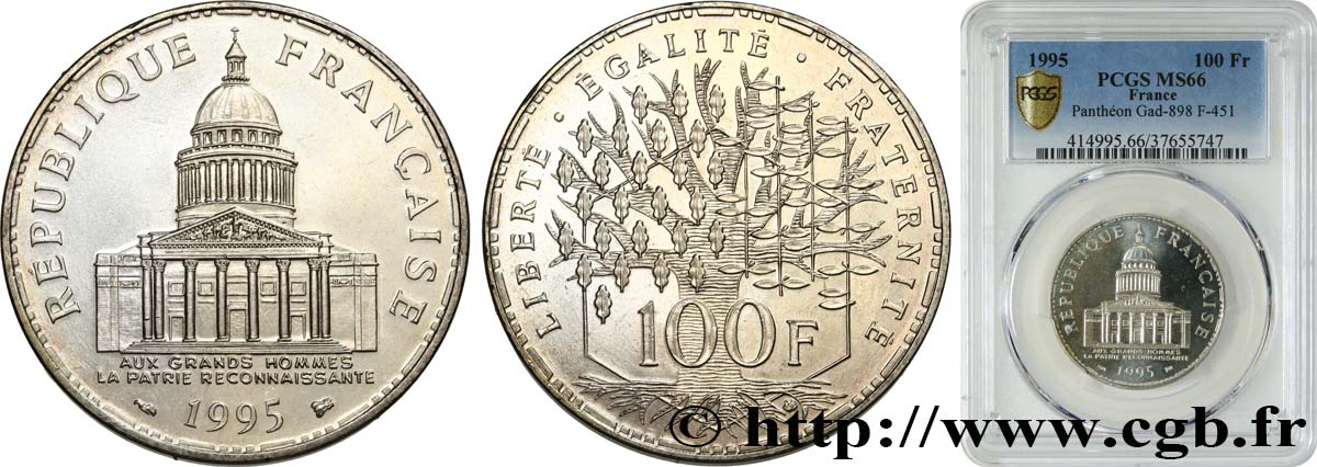 100 francs Panthéon 1995  F.451/16 MS66 PCGS
