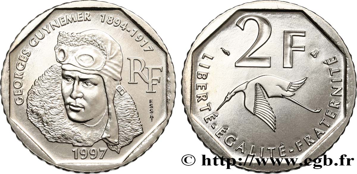 Essai de 2 francs Georges Guynemer 1997 Pessac F.275/1 MS 