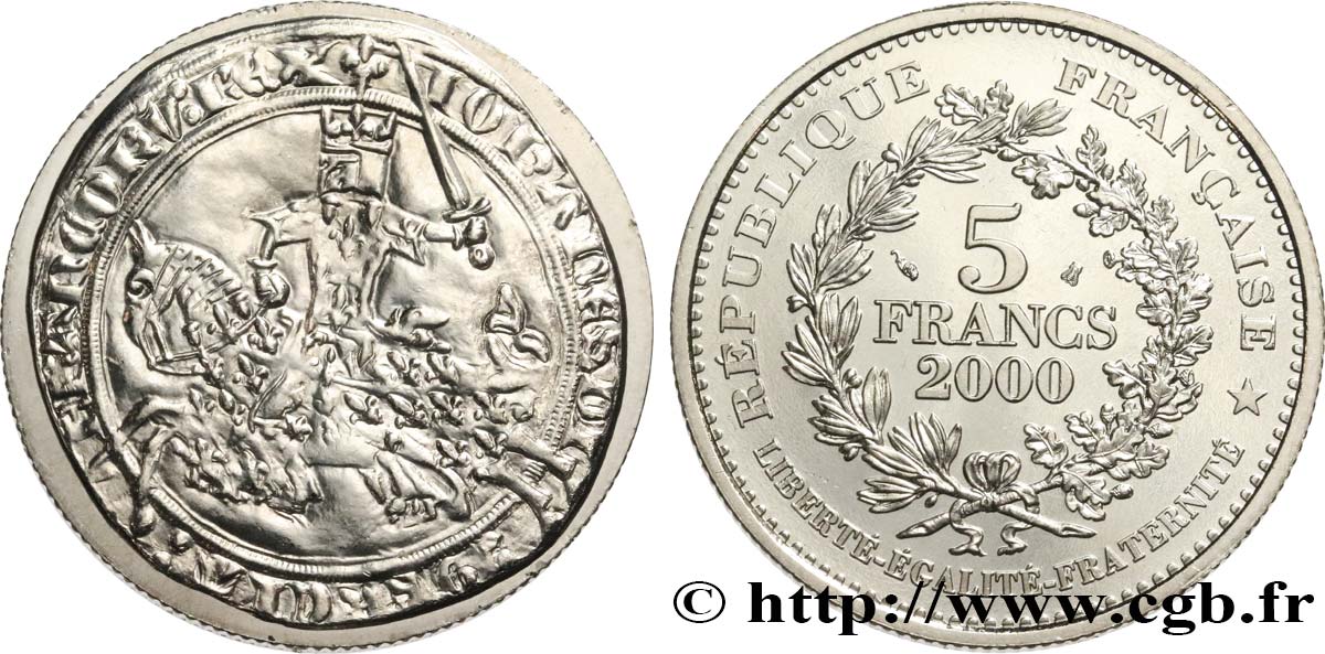 5 francs Franc à cheval de Jean le Bon 2000 Paris F9.350/1 MS 