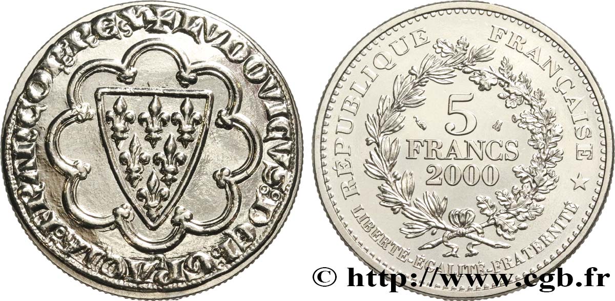 5 francs Écu d’or de Saint-Louis 2000 Paris F.349/1 FDC 