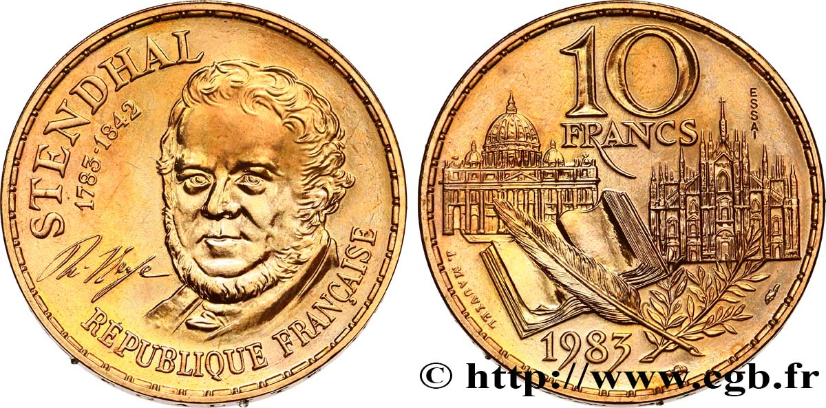 Essai de 10 francs Stendhal 1983 Pessac F.368/1 SC 
