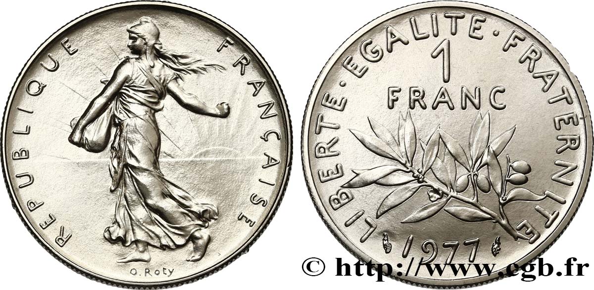 1 franc Semeuse, nickel 1977 Pessac F.226/22 MS 