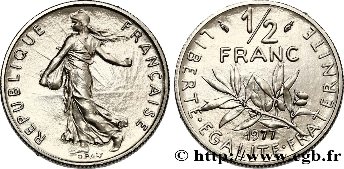 1/2 franc Semeuse 1977 Pessac F.198/16 MS 