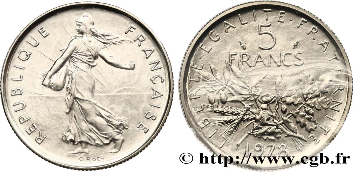 5 francs Semeuse, nickel 1978 Pessac F.341/10 ST 