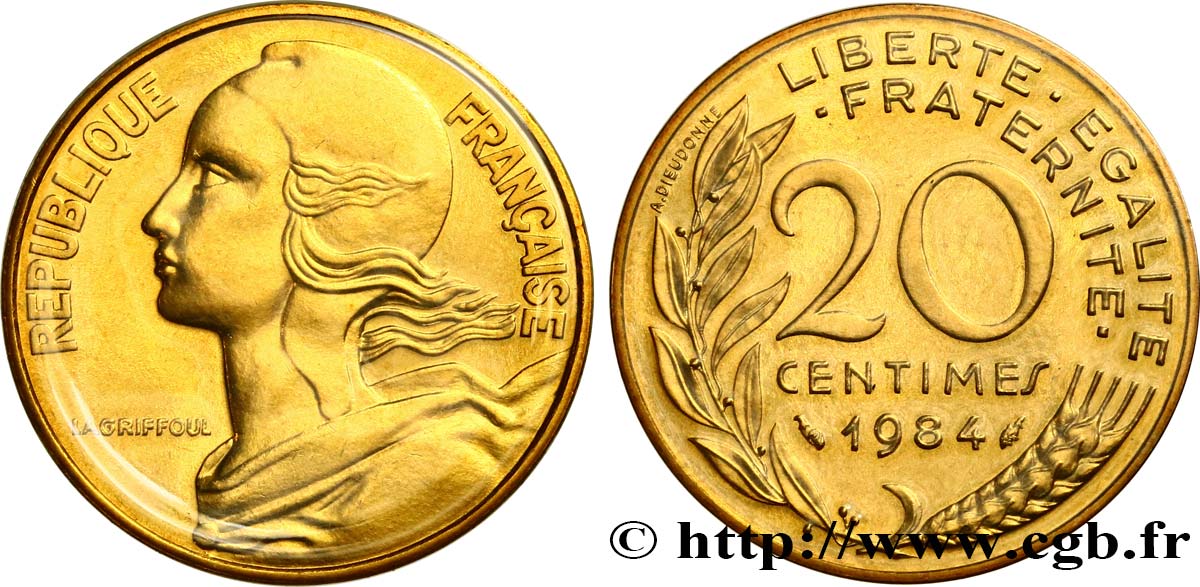 20 centimes Marianne 1984 Pessac F.156/24 MS 