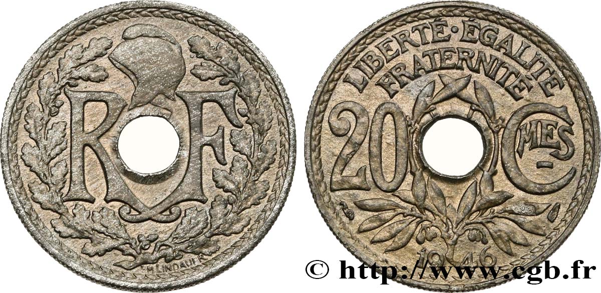 20 centimes Lindauer 1946  F.155/5 SPL 