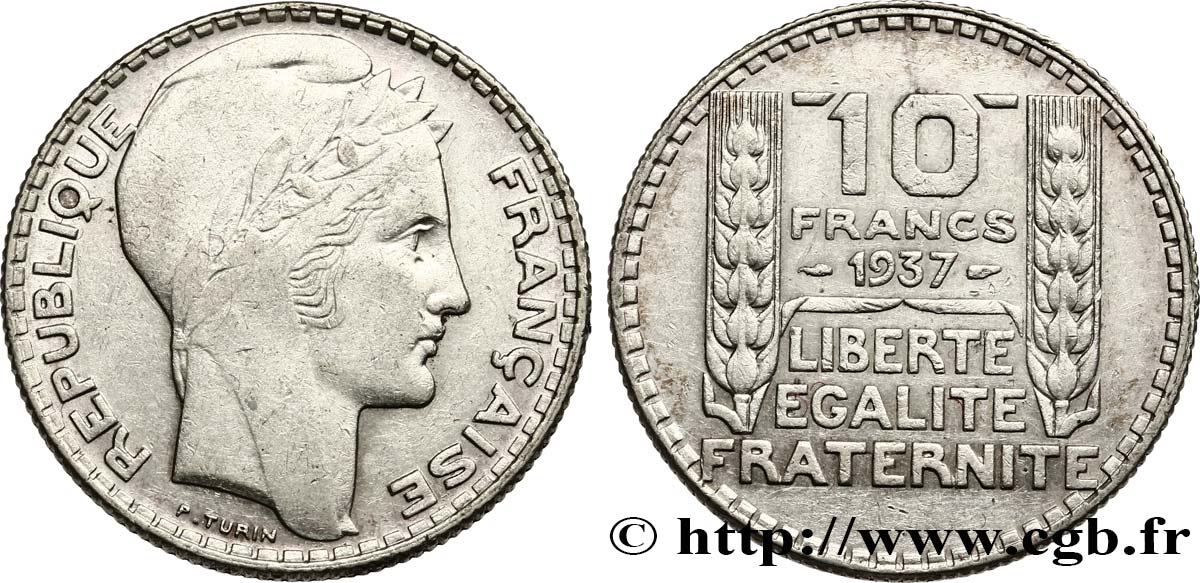 10 francs Turin 1937  F.360/8 MB/BB 