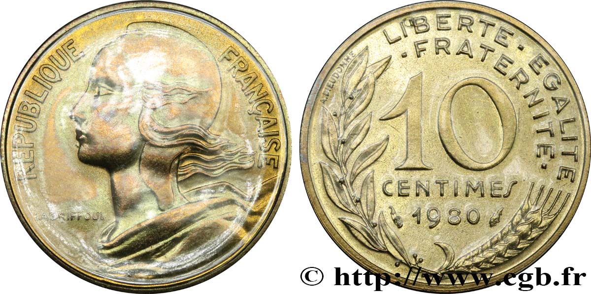 10 centimes Marianne 1980 Pessac F.144/20 FDC 
