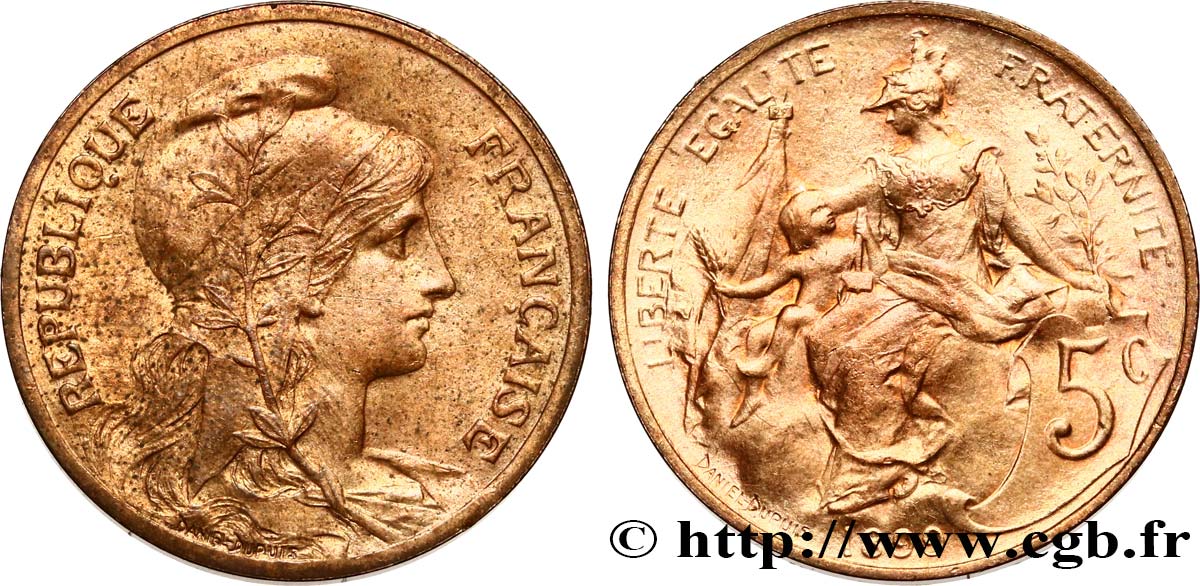 5 centimes Daniel-Dupuis 1899  F.119/7 SUP62 