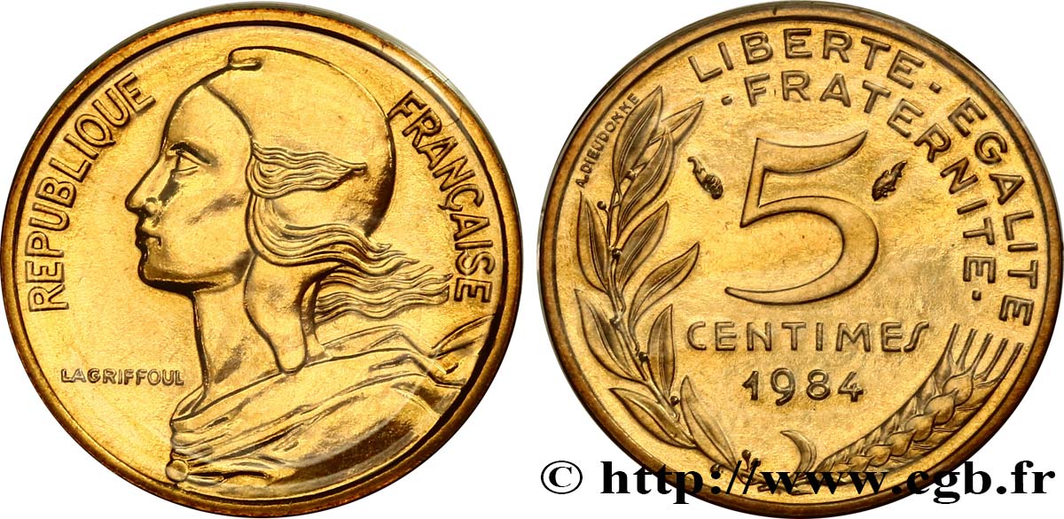 5 centimes Marianne 1984 Pessac F.125/20 MS 