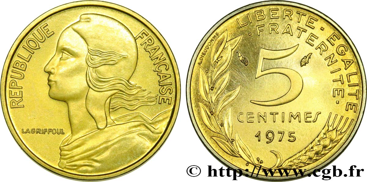 5 centimes Marianne 1975 Pessac F.125/11 FDC 