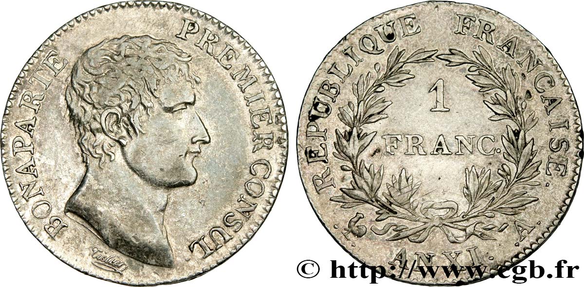 1 franc Bonaparte Premier Consul 1803 Paris F.200/1 XF 