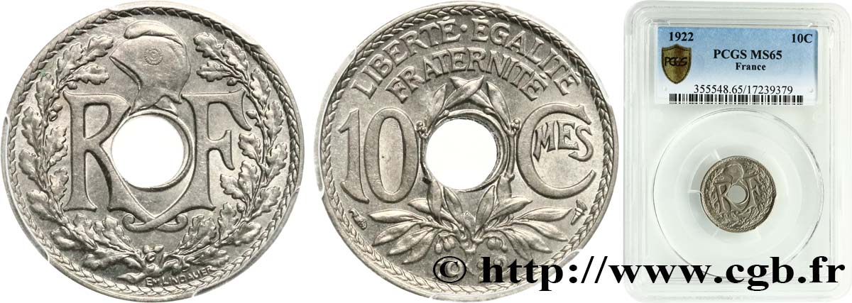 10 centimes Lindauer 1922  F.138/6 MS65 PCGS