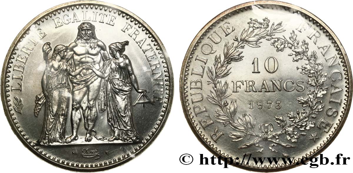10 francs Hercule 1973  F.364/12 FDC 