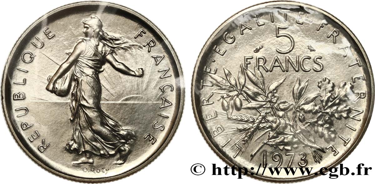 5 francs Semeuse, nickel 1973 Pessac F.341/5 FDC 