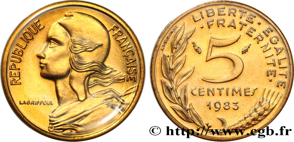 5 centimes Marianne 1983 Pessac F.125/19 FDC 