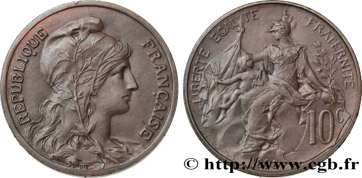 10 centimes Daniel-Dupuis 1898  F.136/6 EBC61 