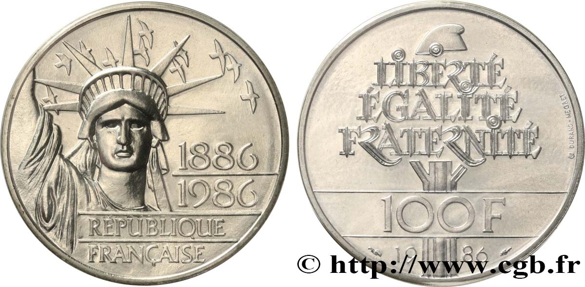 100 francs Liberté (Statue de la) 1986 Pessac F.454/2 FDC 