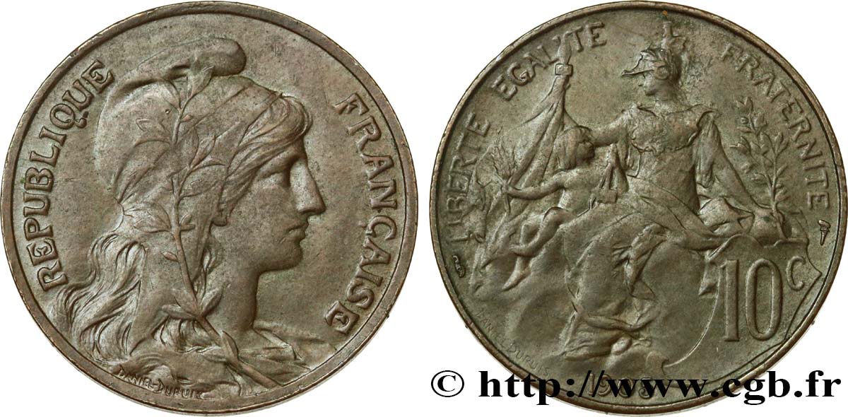 10 centimes Daniel-Dupuis 1905  F.136/14 TTB52 