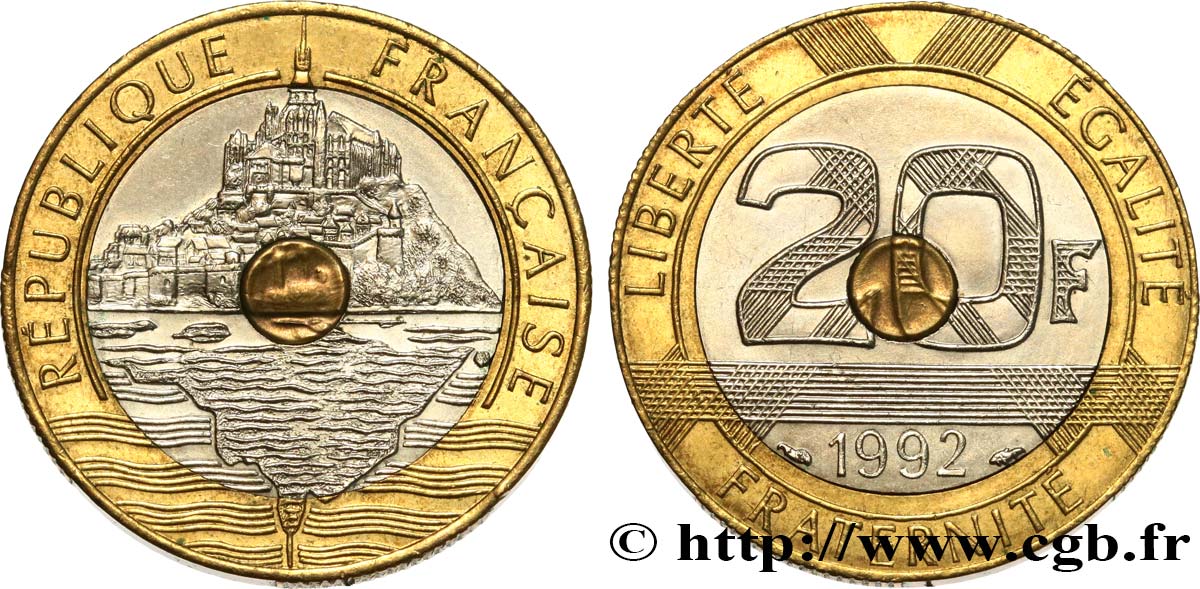 20 francs Mont Saint-Michel 1992 Pessac F.403/5 SUP61 