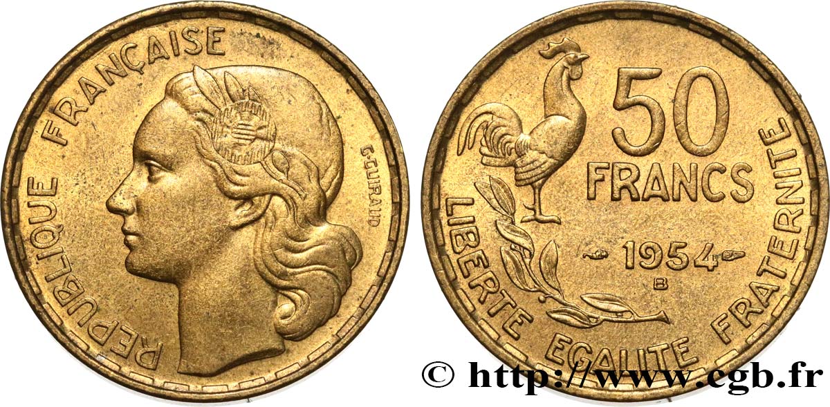 50 francs Guiraud 1954 Beaumont-Le-Roger F.425/13 SPL62 