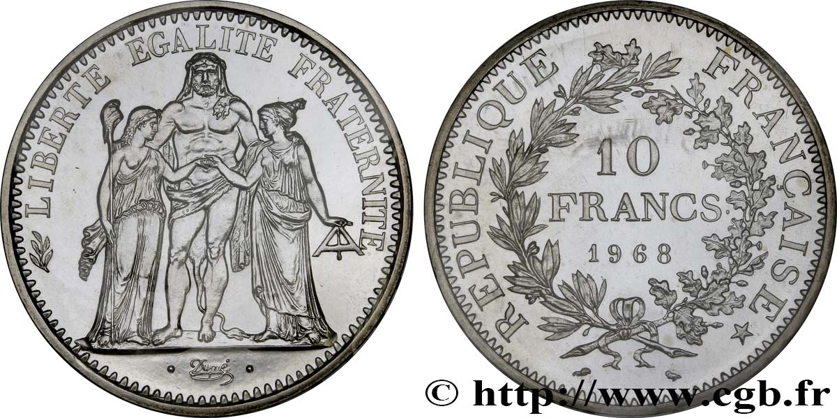 10 francs Hercule 1968  F.364/7 FDC 