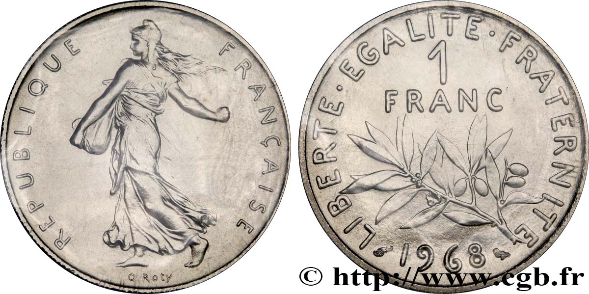 1 franc Semeuse, nickel 1968 Paris F.226/13 ST 