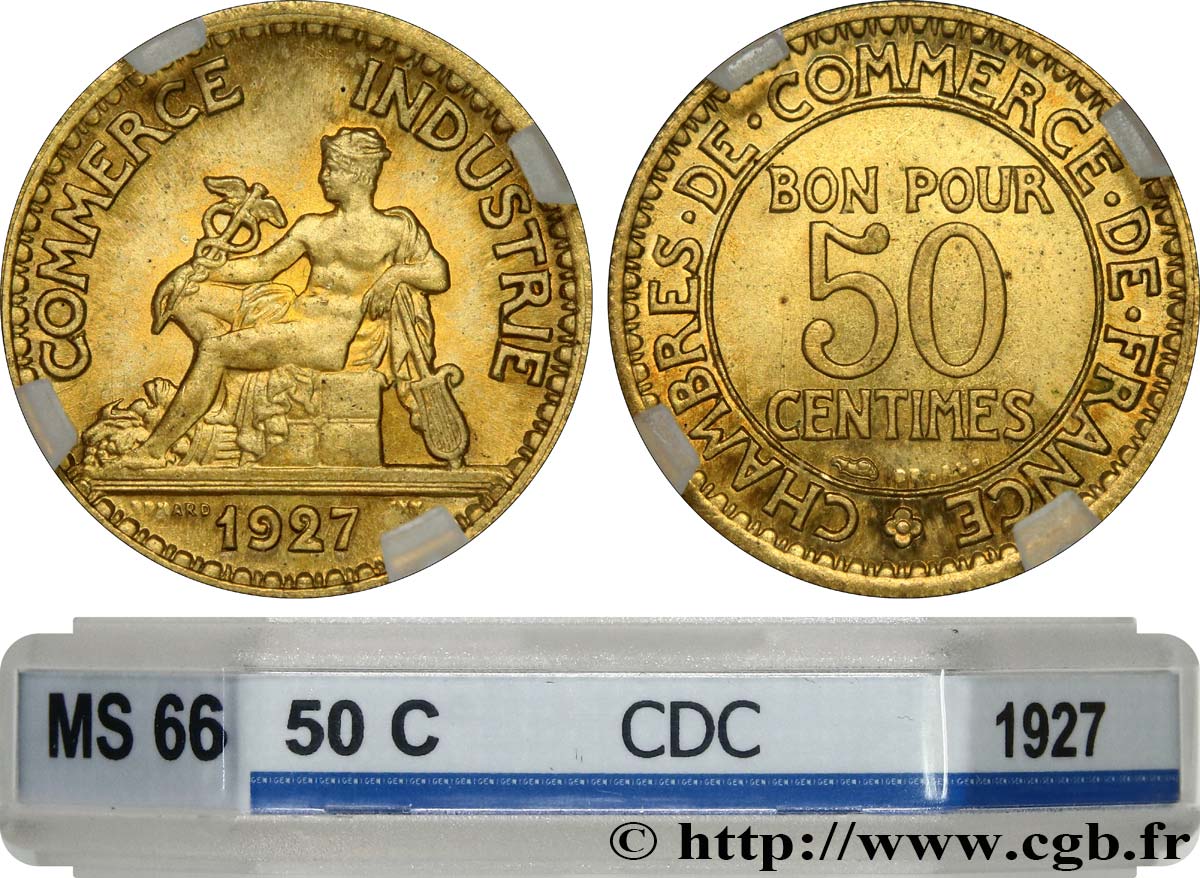 50 centimes Chambres de Commerce 1927 Paris F.191/9 ST66 GENI