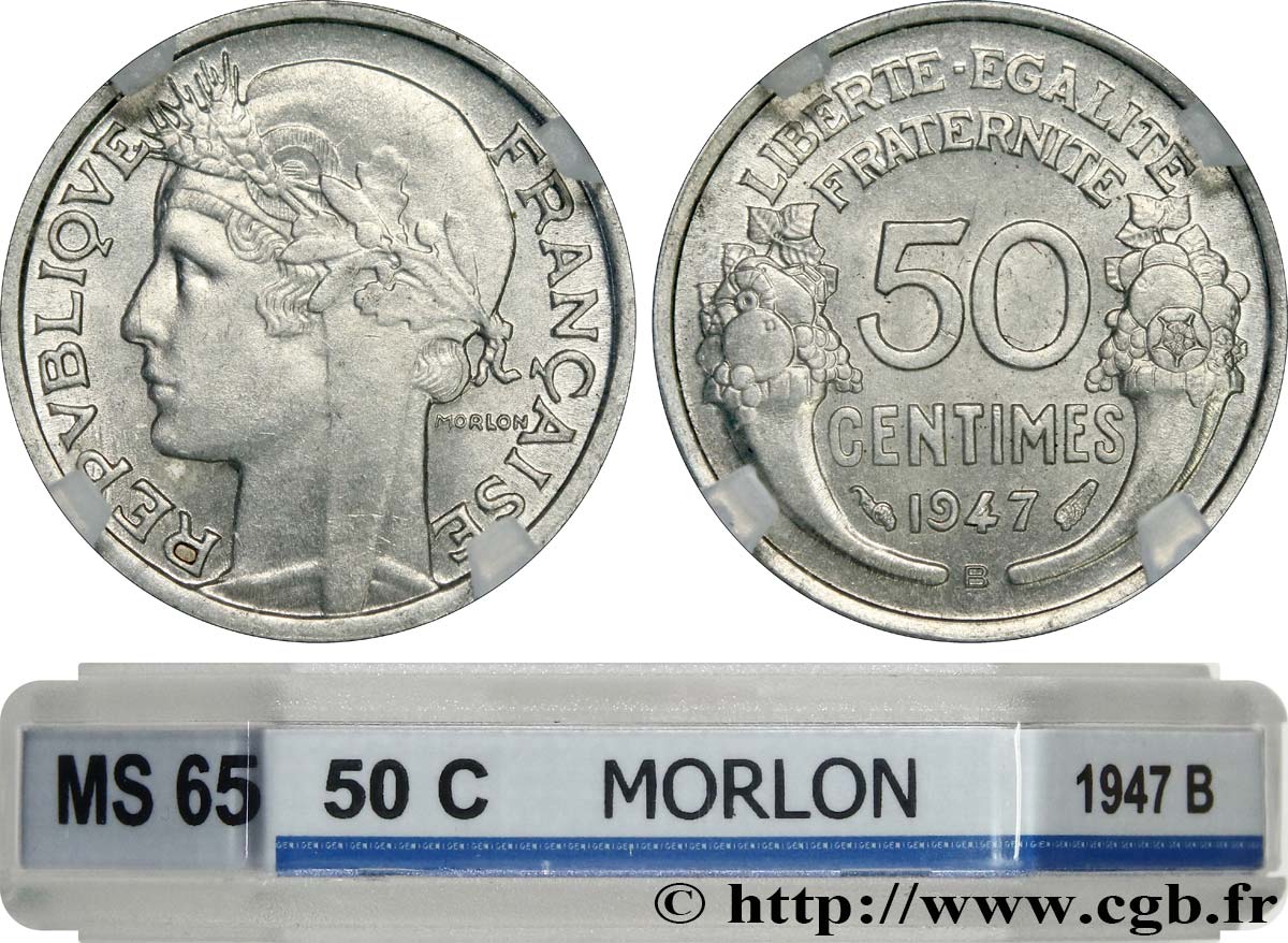 50 centimes Morlon, légère 1947 Beaumont-Le-Roger F.194/11 FDC65 GENI