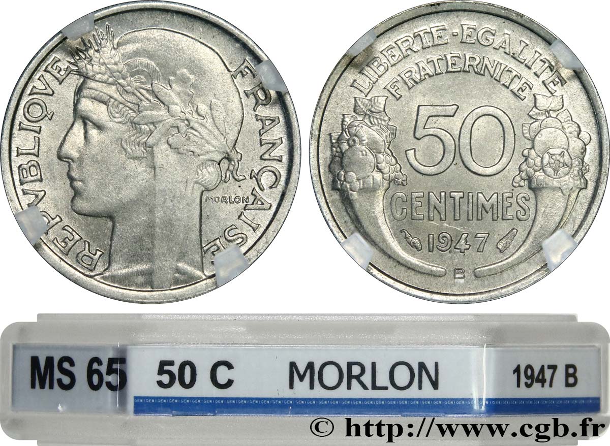 50 centimes Morlon, légère 1947 Beaumont-Le-Roger F.194/11 ST65 GENI