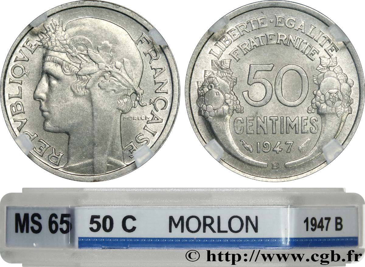50 centimes Morlon, légère 1947 Beaumont-Le-Roger F.194/11 ST65 GENI
