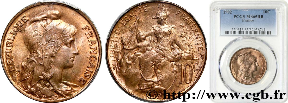 10 centimes Daniel-Dupuis 1902  F.136/11 ST65 PCGS