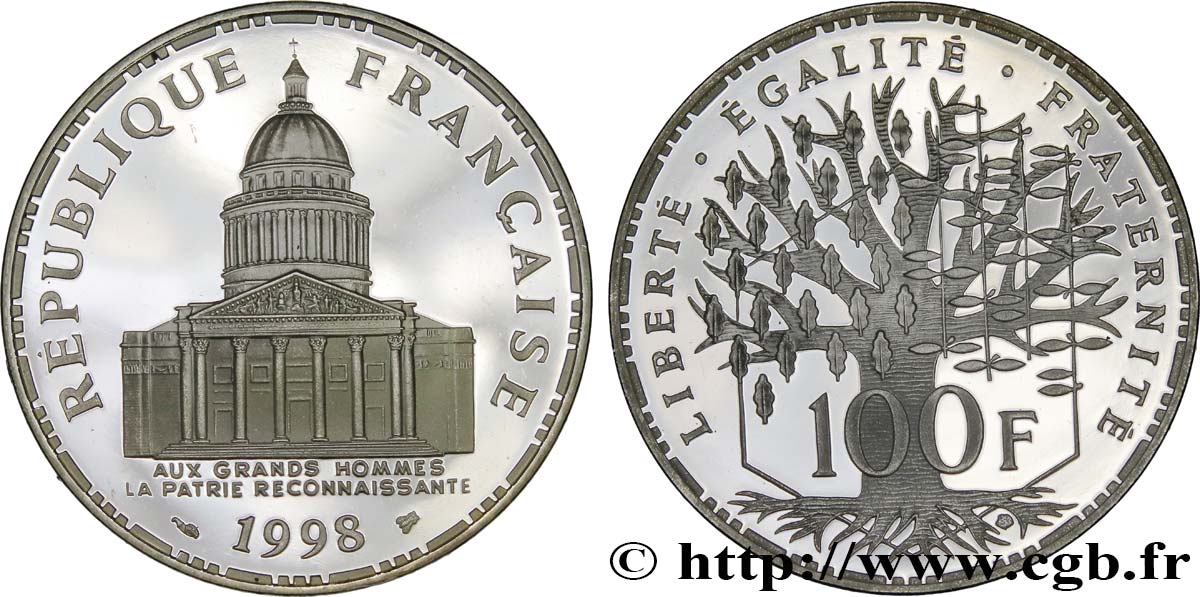 100 francs Panthéon, BE (Belle Épreuve) 1998  F.451/21 MS 