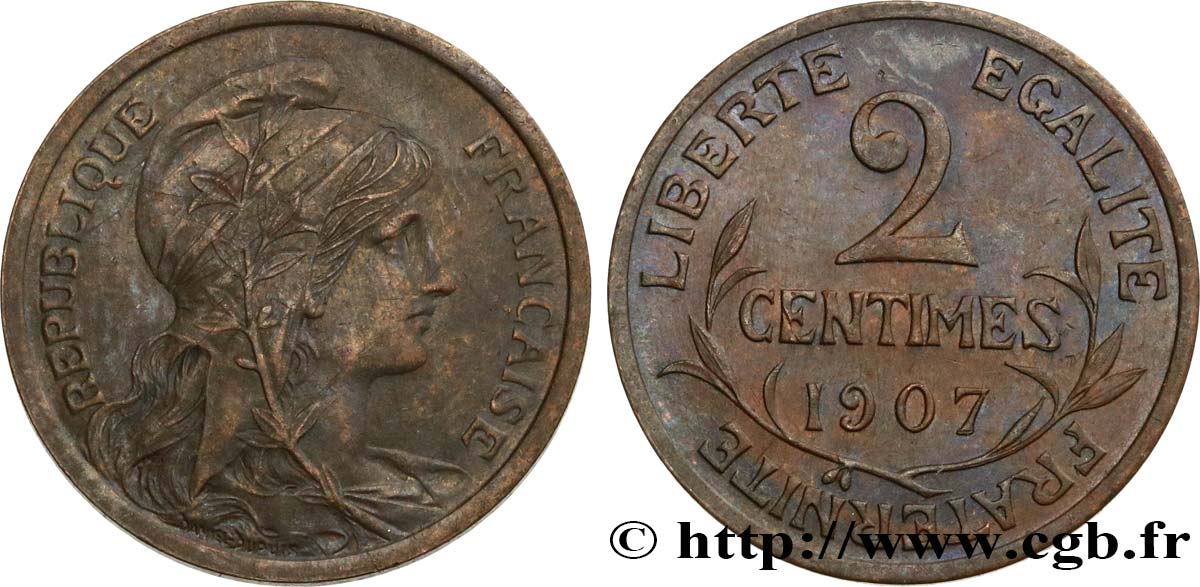 2 centimes Daniel-Dupuis 1907 Paris F.110/10 MBC 