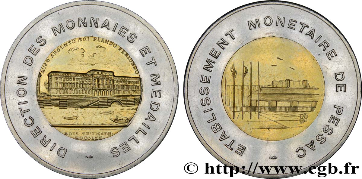 Module 50 francs bimétallique, Monnaie de Paris/Monnaie de Pessac n.d.  GEM.222 3 MS 